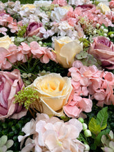 Load image into Gallery viewer, 3D Rose Flower Wall Panel, Blush Floral Wedding Backdrop