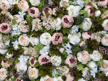 Load image into Gallery viewer, 3D Floral Wall Panel, Silk Flower Backdrop, Wedding Photo Booth Decor (16x24 inches)
