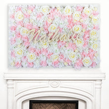 Load image into Gallery viewer, Handmade Framed Faux Floral Nursery Wall Art, Name Sign