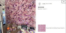 Load image into Gallery viewer, 3D Lilac Flower Wall Panel, Silk Floral Photo Backdrop