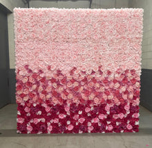 Load image into Gallery viewer, Hot Pink 3D Flower Wall Panel - Floral Wedding Backdrop