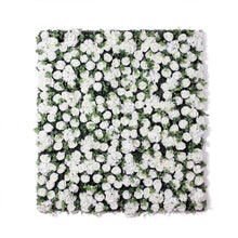 Load image into Gallery viewer, Ivory White Rose Flower Wall Panel - Eucalyptus Greenery Backdrop