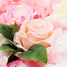Load image into Gallery viewer, 3D Pink Floral Wall Panel, Silk Flower Backdrop (16x24 inches)