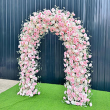 Load image into Gallery viewer, Blush Romance Arch Flower Arrangement Artificial Ceremony Flowers | Reception Party Decor | Optional 50% Return Refund Program