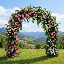 Load image into Gallery viewer, 8x8 ft Elegant Wedding Arch Flower Arrangement Artificial Ceremony Flowers | Reception Party Decor | 50% Return Refund Option