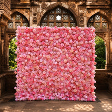 Load image into Gallery viewer, 3D Wedding Flower Wall Panel Backdrop, Roll Up Fabric Floral Wall for Ceremony Photo Booth | 50% Return Refund Option