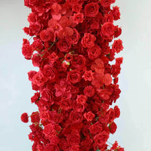 Load image into Gallery viewer, Red Rose Flower Fabric Arch 8x8 ft, Artificial Ceremony Flowers, Wedding Reception Decor, US Seller | 50% Return Refund Option