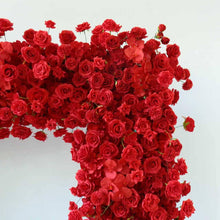Load image into Gallery viewer, Red Rose Flower Fabric Arch 8x8 ft, Artificial Ceremony Flowers, Wedding Reception Decor, US Seller | 50% Return Refund Option