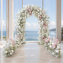 Load image into Gallery viewer, Ocean Pearl Wedding Arch Flower Arrangement Artificial Ceremony Flowers | Reception Party Decor | Optional 50% Return Refund Program