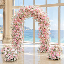 Load image into Gallery viewer, Blush Romance Arch Flower Arrangement Artificial Ceremony Flowers | Reception Party Decor | Optional 50% Return Refund Program