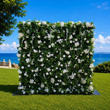 Load image into Gallery viewer, Wedding Flower Wall Backdrop, Bridal Artificial Floral Wall Roll Up for Ceremony Photo Booth | 50% Return Refund Option
