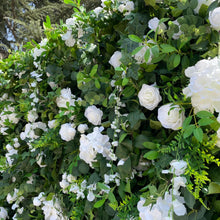 Load image into Gallery viewer, Wedding Flower Wall Backdrop, Bridal Artificial Floral Wall Roll Up for Ceremony Photo Booth | 50% Return Refund Option