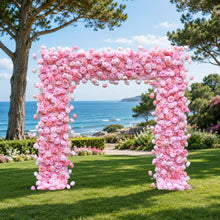 Load image into Gallery viewer, Pink Rose 8x8 ft Wedding Arch Flowers, Artificial Ceremony Decor, US Seller | Optional 50% Return Refund Program