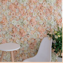 Load image into Gallery viewer, US Seller! Peach Sorbet Flower Wall 3-D Artificial Flower Panel Home Shop Party Holiday Wall Decor Photo Backdrop Setting Floral Wall
