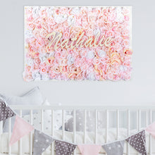 Load image into Gallery viewer, US Seller! Big Sale !!  Size 23&quot;x28&quot; Flower Wall Home Decor w/Name Sign Crib Flower Wall Baby Girl Nursery Wall Art Floral Nursery Decor
