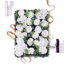 Load image into Gallery viewer, US Seller! White in Foliage Flower Wall 3D Ivory White Panel Home Shop Party Decor Photography Backdrop Setting Eucalyptus Roses
