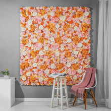Load image into Gallery viewer, US Seller! Candy Orange Flower Wall 3-D Artificial Flower Panel Home Shop Party Holiday Wall Decor Photo Backdrop Setting Floral Wall
