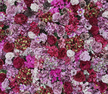 Load image into Gallery viewer, US Seller! Purple Rain Flower Wall Decor 3-D Artificial Pink Floral Panel Home Shop Party Photo Backdrop Setting Arrangement 30
