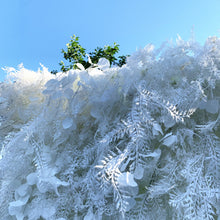 Load image into Gallery viewer, US Seller! The White Furry 3D Roll Up Flower Wall On Cloth Fabric Wedding Party Photo Backdrop Bridal Top Quality Quick Assemble N06
