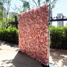 Load image into Gallery viewer, US Seller! 3D Roll Up Flower Wall On Cloth Fabric Wedding Party Photo Backdrop Bridal Shower Top Quality Easy Quick Assemble N8803
