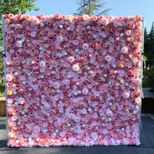 Load image into Gallery viewer, US Seller! 3D Roll Up Flower Wall On Cloth Fabric Wedding Party Photo Backdrop Bridal Shower Top Quality Easy Quick Assemble N8803
