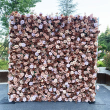 Load image into Gallery viewer, US Seller!  CoffeeBrown 3D Roll Up Flower Wall On Cloth Fabric Wedding Party Photo Backdrop  Top Quality Quick  Easy Assemble N8810
