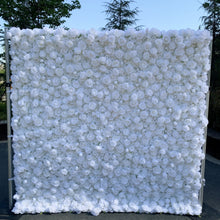 Load image into Gallery viewer, US Seller! Snow White 3D Roll Up Flower Wall On Cloth Fabric Wedding Party Photo Backdrop Bridal Shower Top Quality N8801
