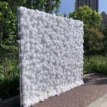 Load image into Gallery viewer, US Seller! Snow White 3D Roll Up Flower Wall On Cloth Fabric Wedding Party Photo Backdrop Bridal Shower Top Quality N8801
