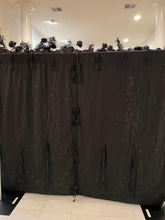 Load image into Gallery viewer, Real Black Ostrich Feather Roses Roll-Up Flower Wall Backdrop 17
