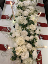 Load image into Gallery viewer, Garland, Table Runner, Pole Wrap, White Rose, , Wrap, Multi-section Choice Adjustable
