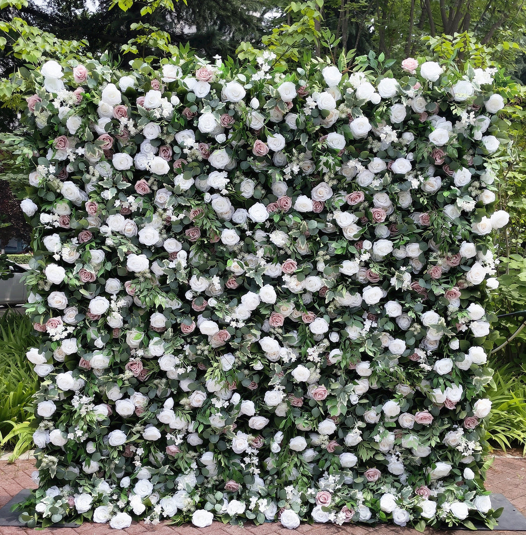 New Design! 30% Off! 3D Flower Wall On Cloth Fabric Wedding Party Photo Backdrop Bridal Shower Top Quality Easy Quick Assemble N8827