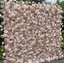 Load image into Gallery viewer, Light Brown 5D Roll-Up Flower Wall Backdrop 8829
