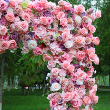 Load image into Gallery viewer, US Seller! 8x8ft Fabric Backing Summer Garden Muti-Colors Flower Arch Wedding Backdrop Flower Archway Party Decor Flwoer Set S28
