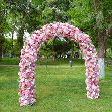 Load image into Gallery viewer, 8x8ft Foam Base Backing Summer Garden Muti-Colors Flower Arch Wedding Backdrop Flower Archway Party Decor with Stand U28
