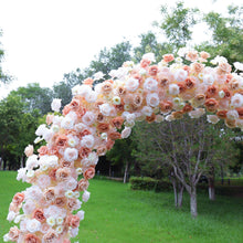 Load image into Gallery viewer, 8x8ft Foam Base Backing Light Brown Flower Arch Wedding Backdrop Flower Archway Party Decor With Stand U29
