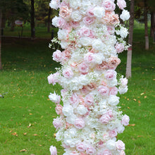 Load image into Gallery viewer, 8x8ft Foam Base Backing Pink Whisper Flower Arch Wedding Backdrop Flower Archway Party Decor With Stand SF1
