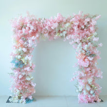 Load image into Gallery viewer, 8x8ft Fabric Backing Pink April Flower Arch Wedding Backdrop Flower Archway Party Decor No Stand&amp;Central Flwoer Set SN2
