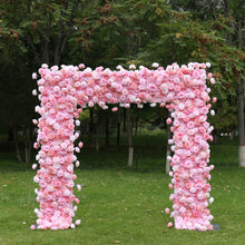 Load image into Gallery viewer, US Seller! 8x8ft Foam Base Backing Pink Rose Flower Arch Wedding Backdrop Flower Archway Party Decor w Stand SF20
