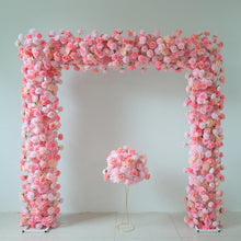 Load image into Gallery viewer, US Seller! 8x8ft Foam Base Backing Pink Rose Flower Arch Wedding Backdrop Flower Archway Party Decor w Stand SF20
