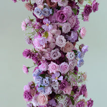 Load image into Gallery viewer, Purple Rose Fabric Flower Arch 8x8 ft, Artificial Ceremony Flowers, Wedding Reception Party Stage Decor US Seller | 50% Return Refund Option
