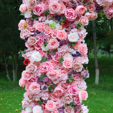 Load image into Gallery viewer, 8x8 ft Fabric Roll-up Wedding Arch Backdrop [Rosewater Garden Pink Rose Arch Frame] for Ceremony, Photo Booth &amp; Floral
