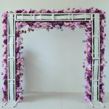 Load image into Gallery viewer, 8x8 ft Wedding Arch Backdrop [Peach Champagne Rose Garden Arch Frame] for Ceremony, Photo Booth &amp; Floral Table Runner
