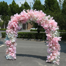 Load image into Gallery viewer, 8x8ft Foam Base Backing Pink April Flower Arch Wedding Backdrop Flower Archway Party Decor With Stand UN2
