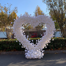 Load image into Gallery viewer, US Seller! 5D White 2x2m 6.5x6.5ft Top Quality Heart Shaped Flower Arch No Stand Arrangement Wedding Background Party Props Wt
