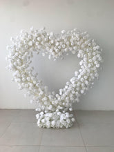 Load image into Gallery viewer, US Seller! 5D White 2x2m 6.5x6.5ft Top Quality Heart Shaped Flower Arch No Stand Arrangement Wedding Background Party Props Wt
