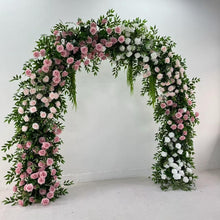 Load image into Gallery viewer, 8x8 ft Elegant Wedding Arch Flower Arrangement Artificial Ceremony Flowers | Reception Party Decor | 50% Return Refund Option
