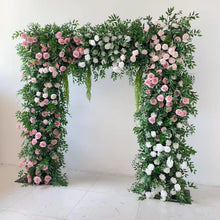 Load image into Gallery viewer, 8x8 ft Wedding Arch Backdrop [Willow Blush Rose Greenery Arch Frame] for Ceremony, Photo Booth &amp; Floral
