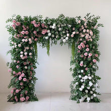 Load image into Gallery viewer, 8x8 ft Wedding Arch Backdrop [Willow Blush Rose Greenery Arch Frame] for Ceremony, Photo Booth &amp; Floral
