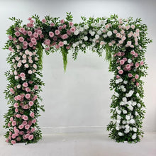 Load image into Gallery viewer, 8x8 ft Wedding Arch Backdrop [Willow Blush Rose Greenery Arch Frame] for Ceremony, Photo Booth &amp; Floral
