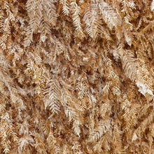 Load image into Gallery viewer, Golden Rime Flower Wall Backdrop, Roll Up Roll Up Floral Wall Earthy Metallic Fabric Cloth | 50% Return Refund Option
